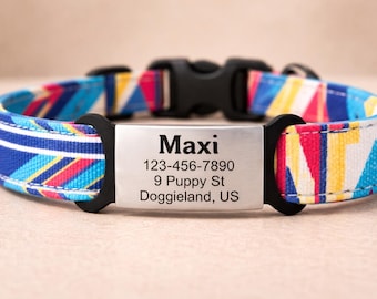 Custom Slide-On Dog ID Tag: Silent Engraved Stainless Steel Pet Tag