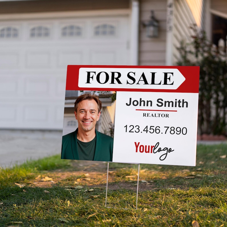 Custom Realtor for Sale Yard Sign | Weatherproof Double-sided UV ...