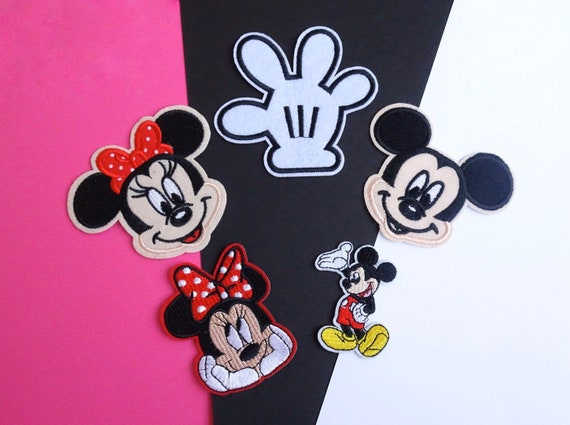 Disney Iron on Patches, Mickey & Minnie Iron on Patch, Embroidery Patches  for Denim Jacket, Patches for Jeans, Patches Set, Custom Clothing -   Singapore