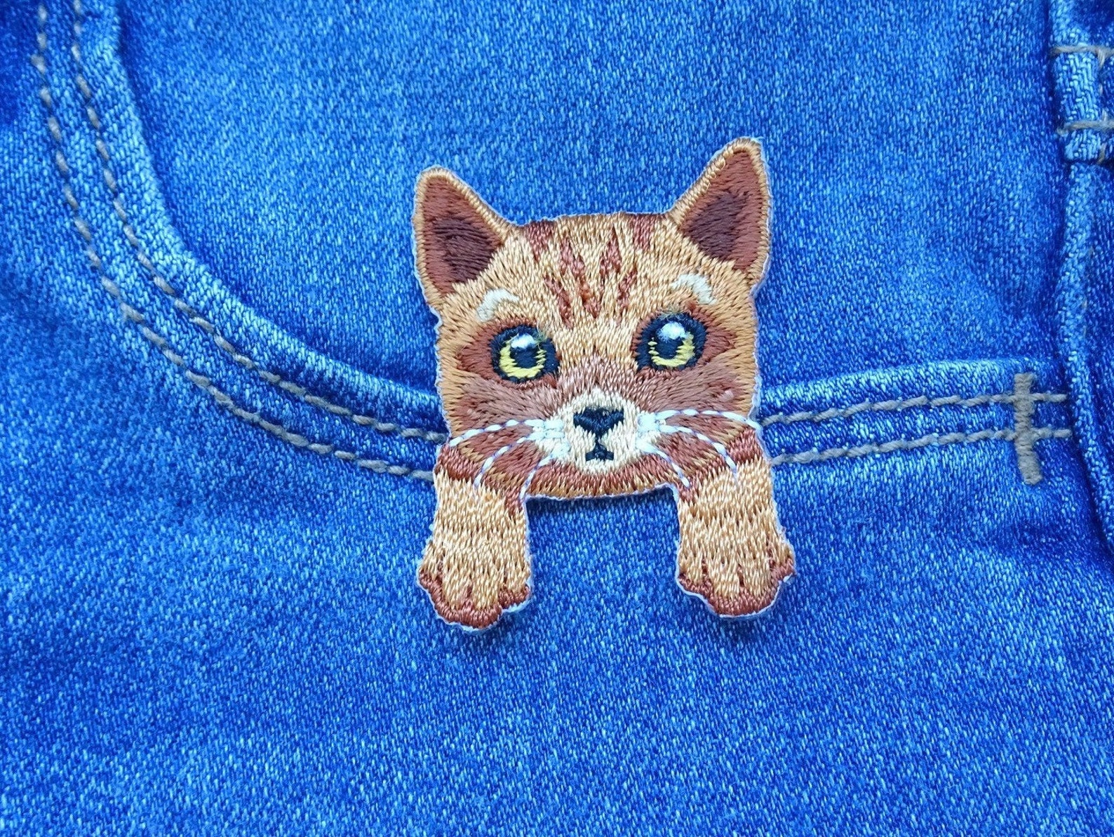 Tiny Cat Iron on Patch Embroidery Cat Patch Patches for Etsy