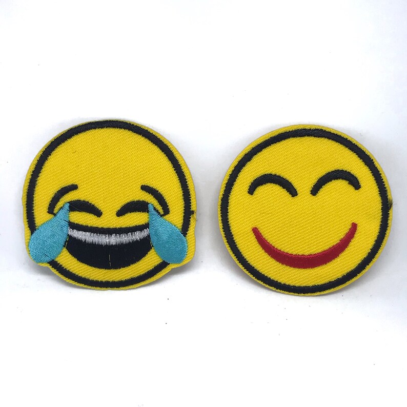 Emoji Patches Iron on Embroidery Patch Ideal Iron on Etsy