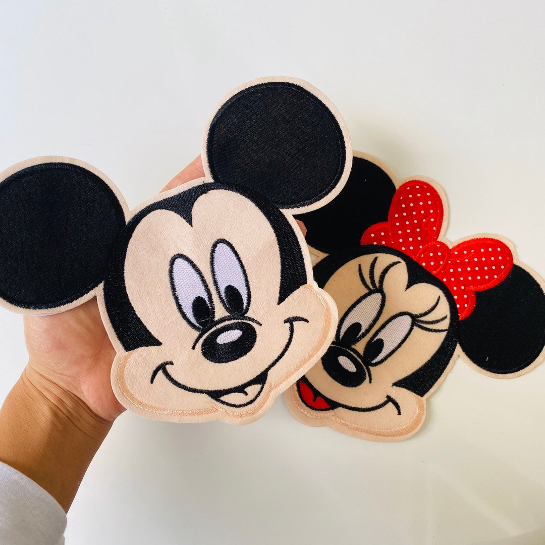 Kawaii Mickey Mouse Mickey Minnie Cloth Paste Castle Clothes Decoration  Iron on Patches Embroidery Patches for Clothing