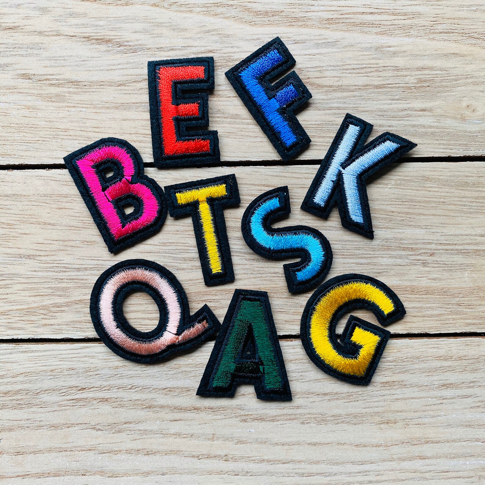 Multicolor Iron on Letters Patches Embroidery Patch Fabric Etsy