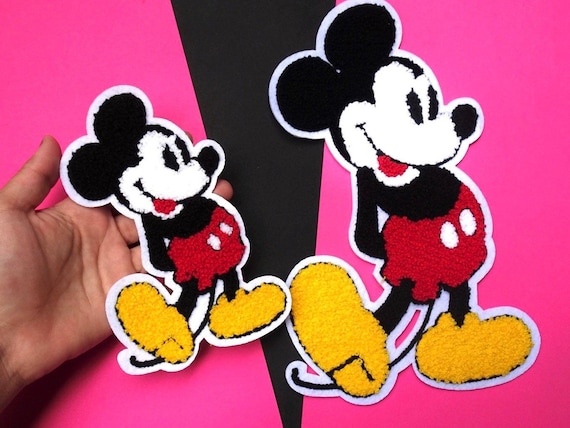 Mickey Mouse Patch, Disney Sewing Patch, Embroidery DIY Fabric