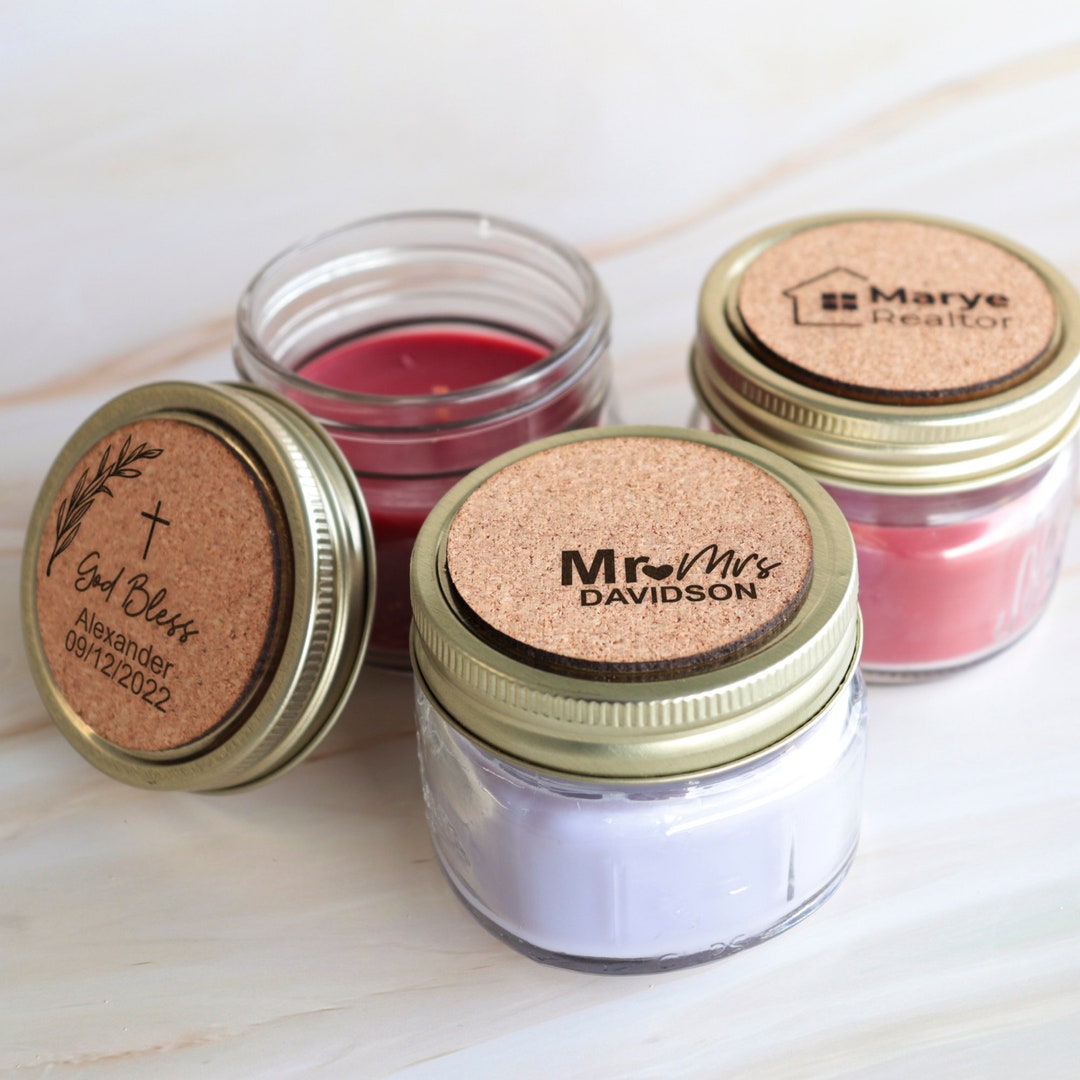 Personalized Wholesale Candles, Custom Engraved Party Favor Candles for