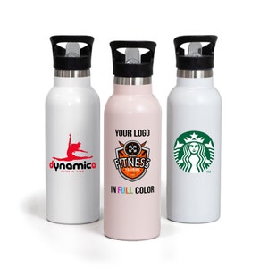 Custom Promotional 500ml Water Bottle Full Color Logo, Personalized Coated Thermo Corporate Clients Gift, Marketing Small Business