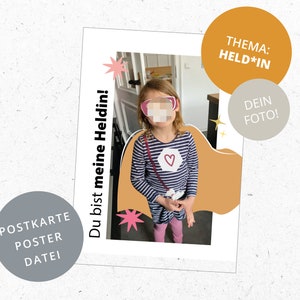 KIDSART: Ilustración fotográfica con tu hijo (minimalista / con foto / personalizada / regalo / tarjeta / invitación) / #designzig