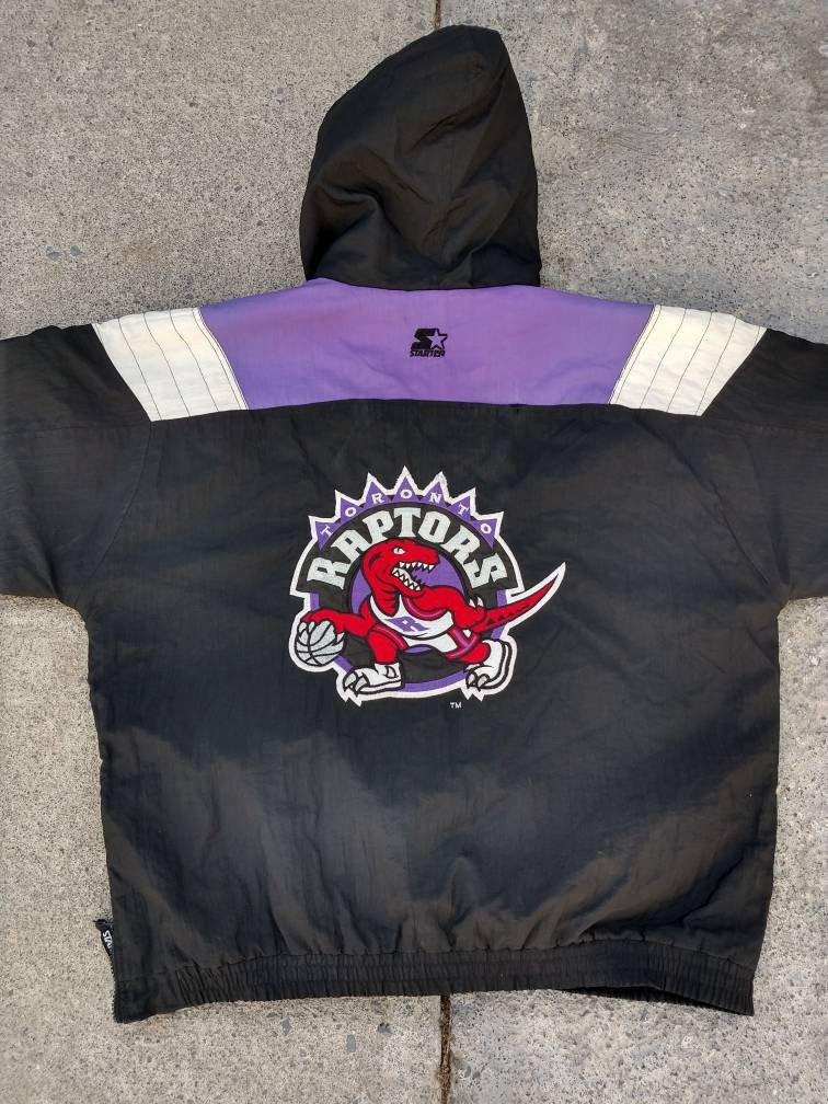 ジャケット・アウター 90s Raptors nylon jacket Vintage 90s Toronto Raptors Half zipper starter jacket L