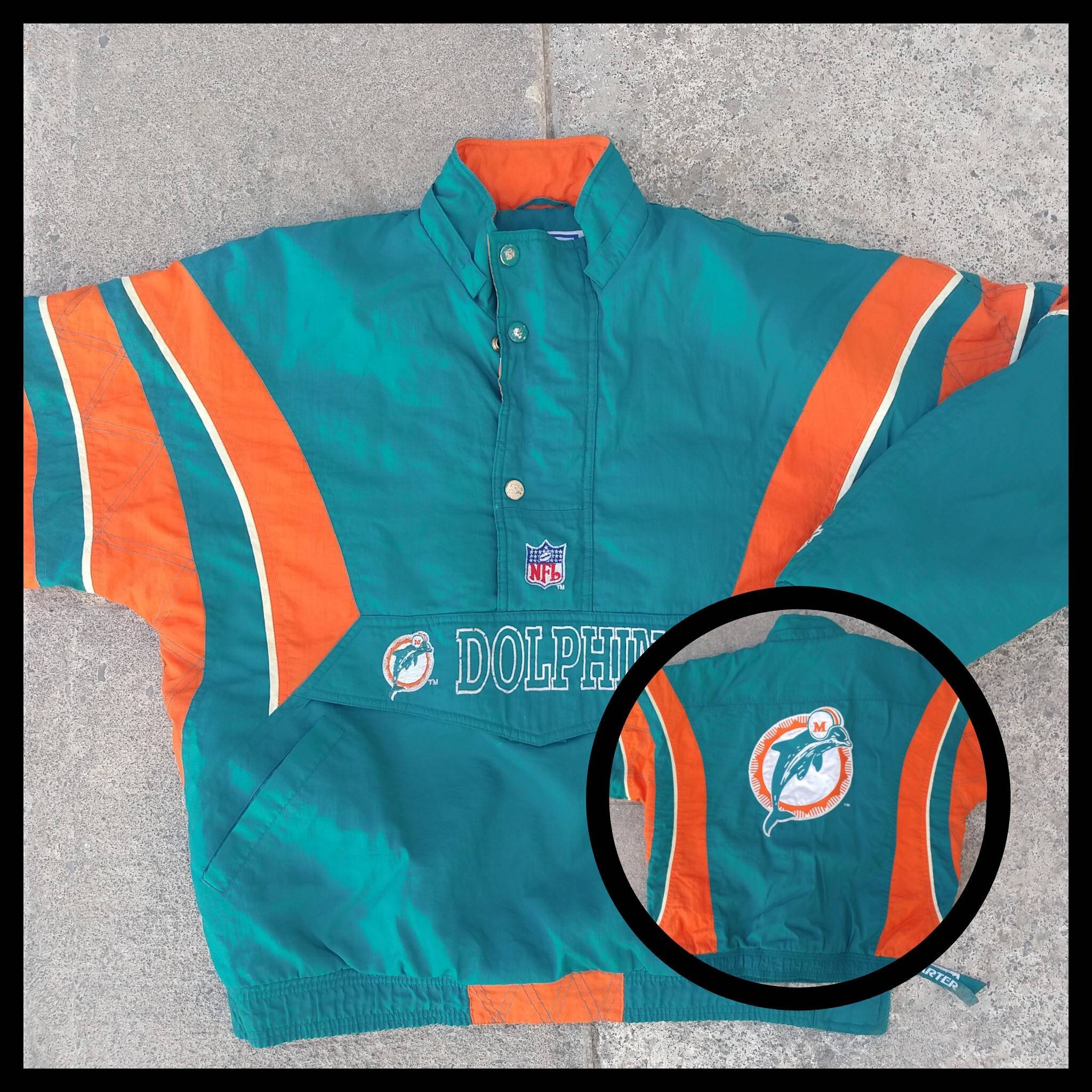miami dolphins pullover starter jacket