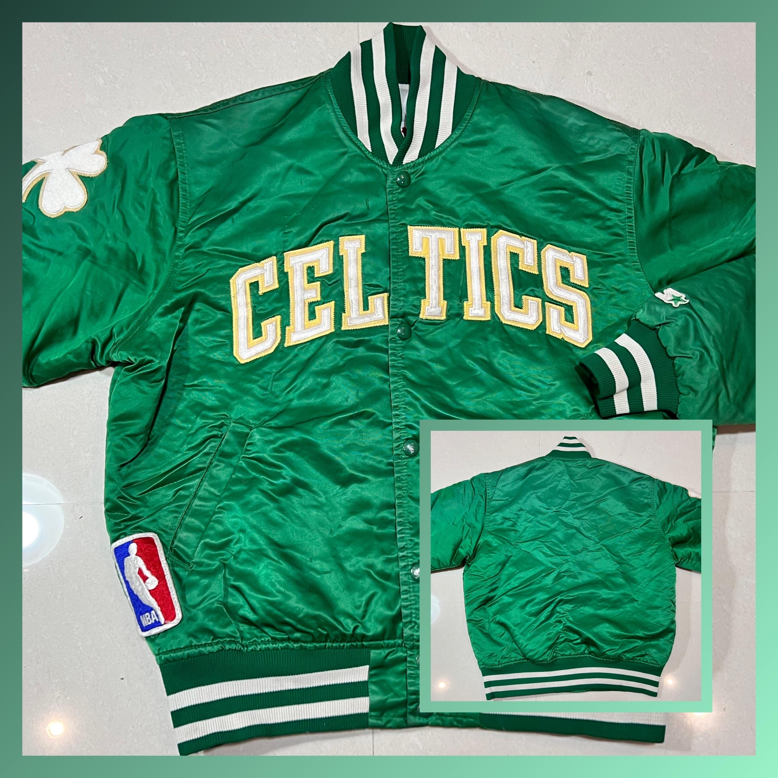 Vintage Starter Boston Celtics Satin Bomber Jacket NBA 90s - Etsy
