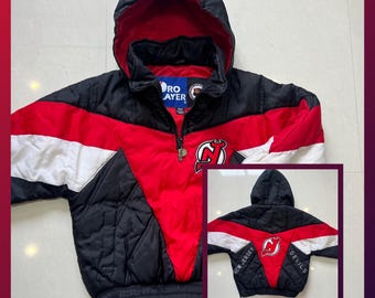 Vintage 1990s New Jersey Devils Starter Pouch Jacket Vtg NHL XL - Etsy