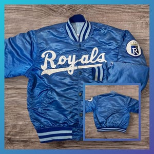 1980's vintage starter Kansas City Royals satin bomber jacket MLB B) 7/10
