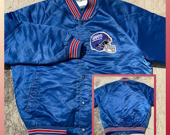 Vintage Chalk Line New York Giants satin bomber jacket 90s nfl