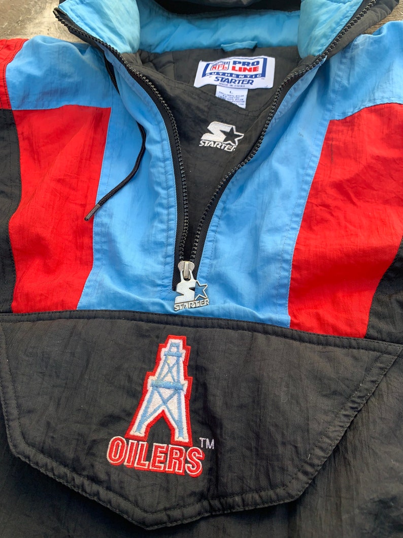 RARE vintage starter Houston / Tennessee NFL Oilers pullover Etsy