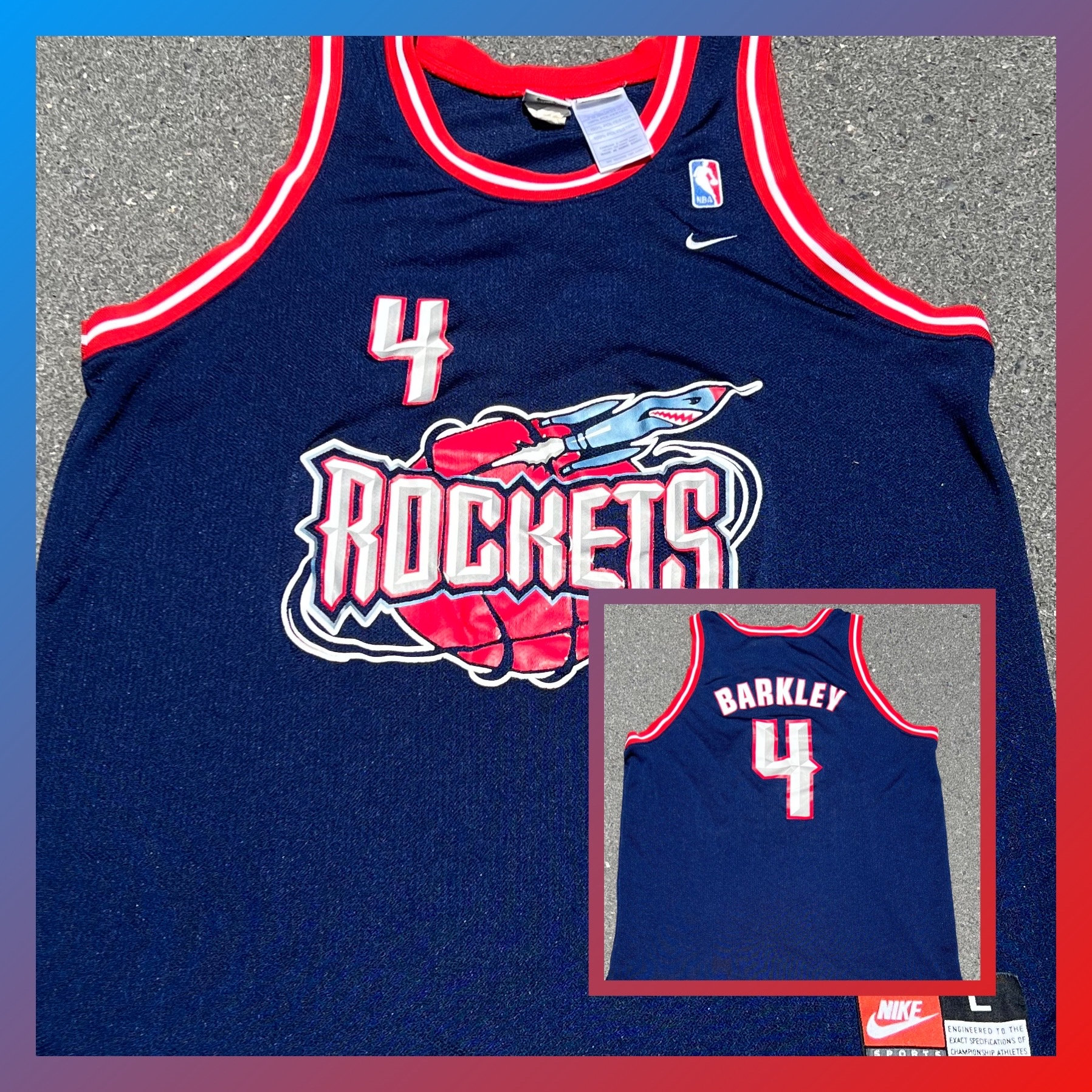Vintage NBA (Spalding) - Houston Rockets Warm Up Jersey 1990s Medium –  Vintage Club Clothing
