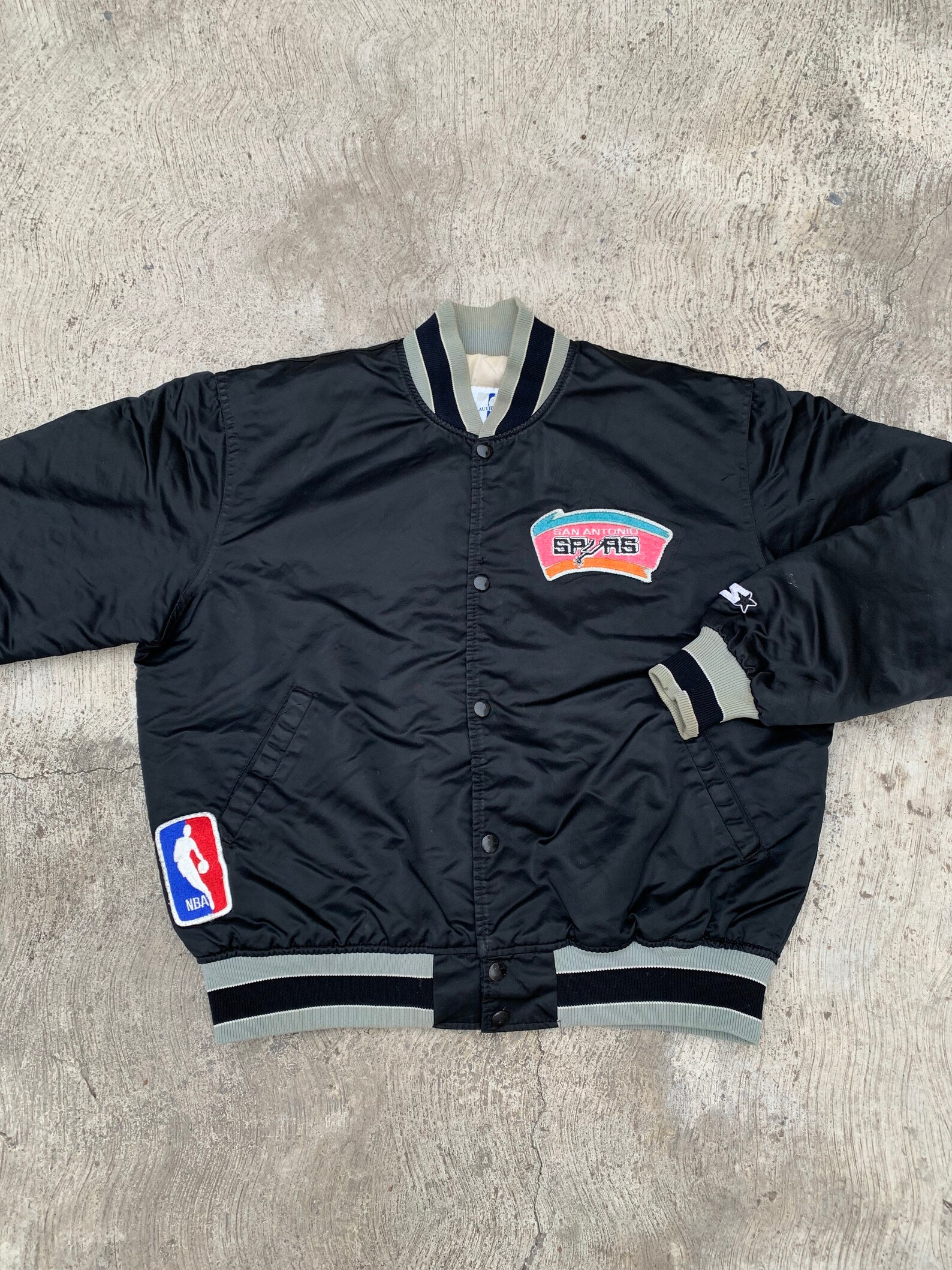 Vintage starter San Antonio Spurs satin bomber jacket NBA 80s Etsy