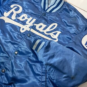 1980's vintage starter Kansas City Royals satin bomber jacket MLB image 9