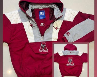 RARE Vintage Starter Alabama Crimson Tide Pullover Jacket