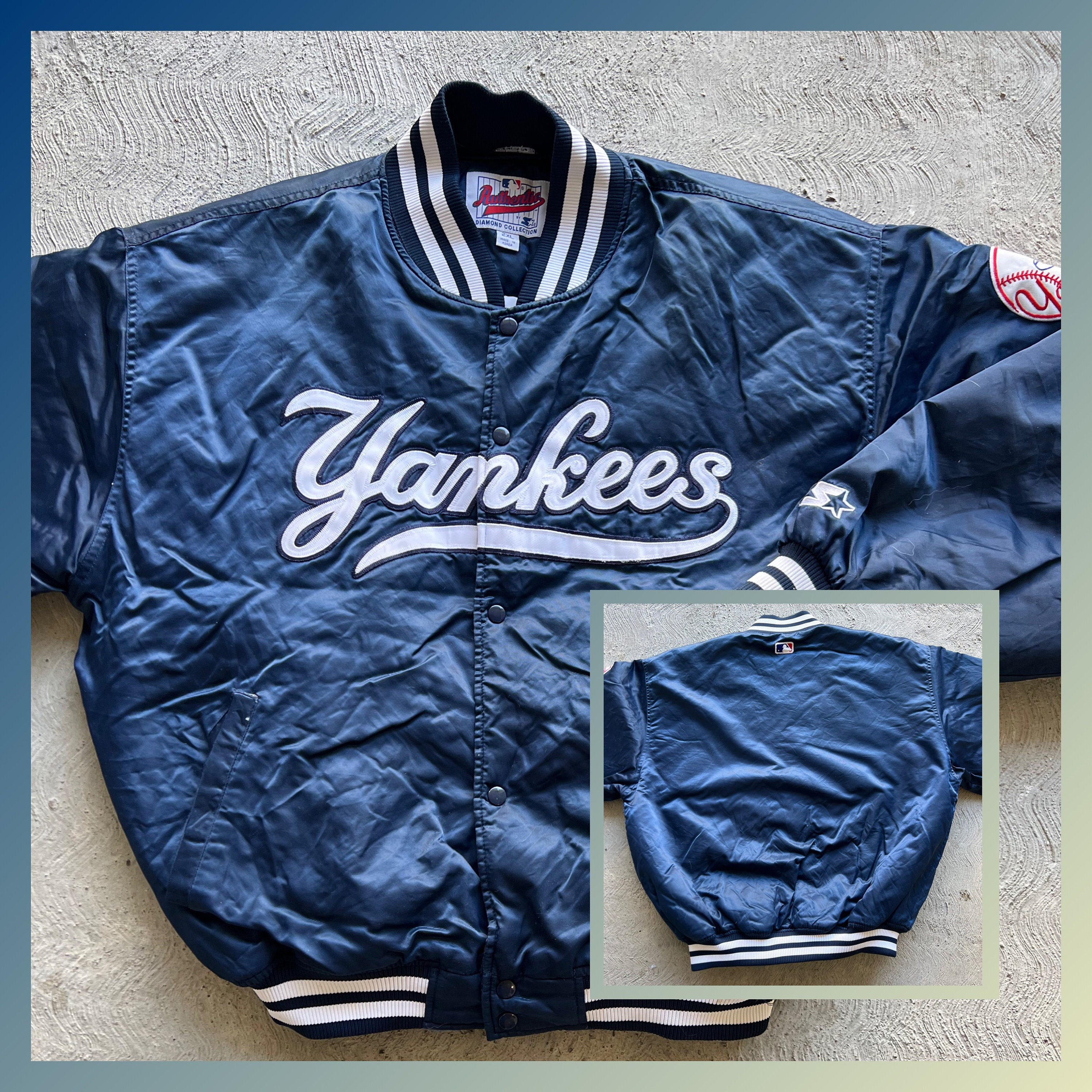 Rare Light Blue New York Yankees MLB Majestic Jersey Size Men’s 2XL