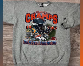 Vintage Starter Denver Broncos 97 AFC Champions Sweatshirt