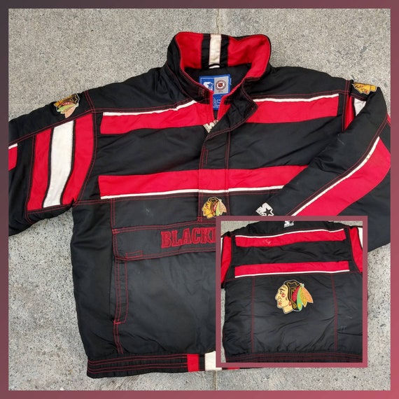 Vintage 90s Chicago Blackhawks Starter Jacket Pullover - M