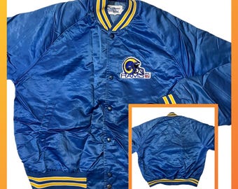 Vintage Chalk Line los Angeles Rams satin bomber jacket NFL 90s