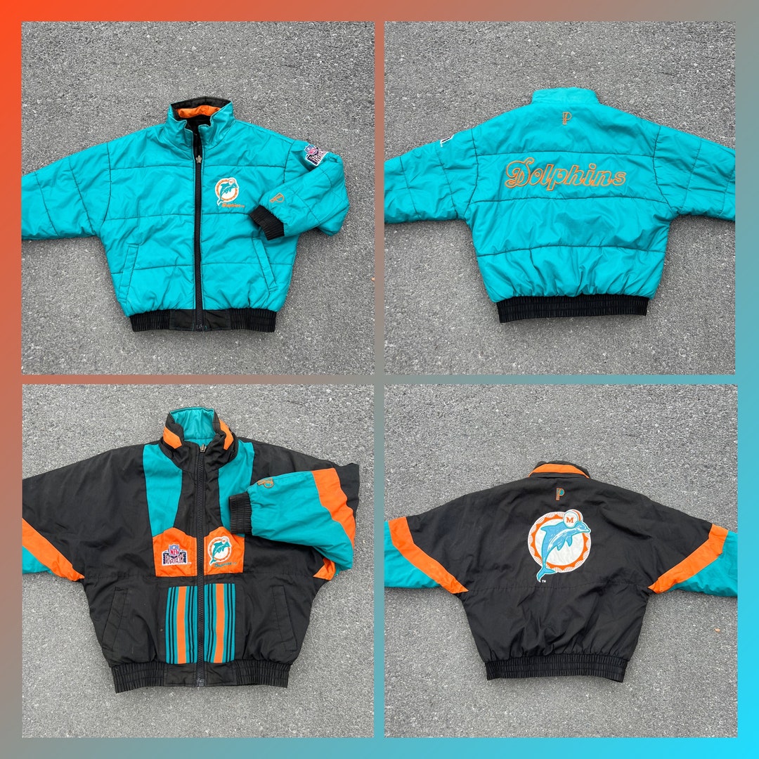 Vintage 90s Pro Player Miami Dolphins Reversible Jacket NFL - Etsy