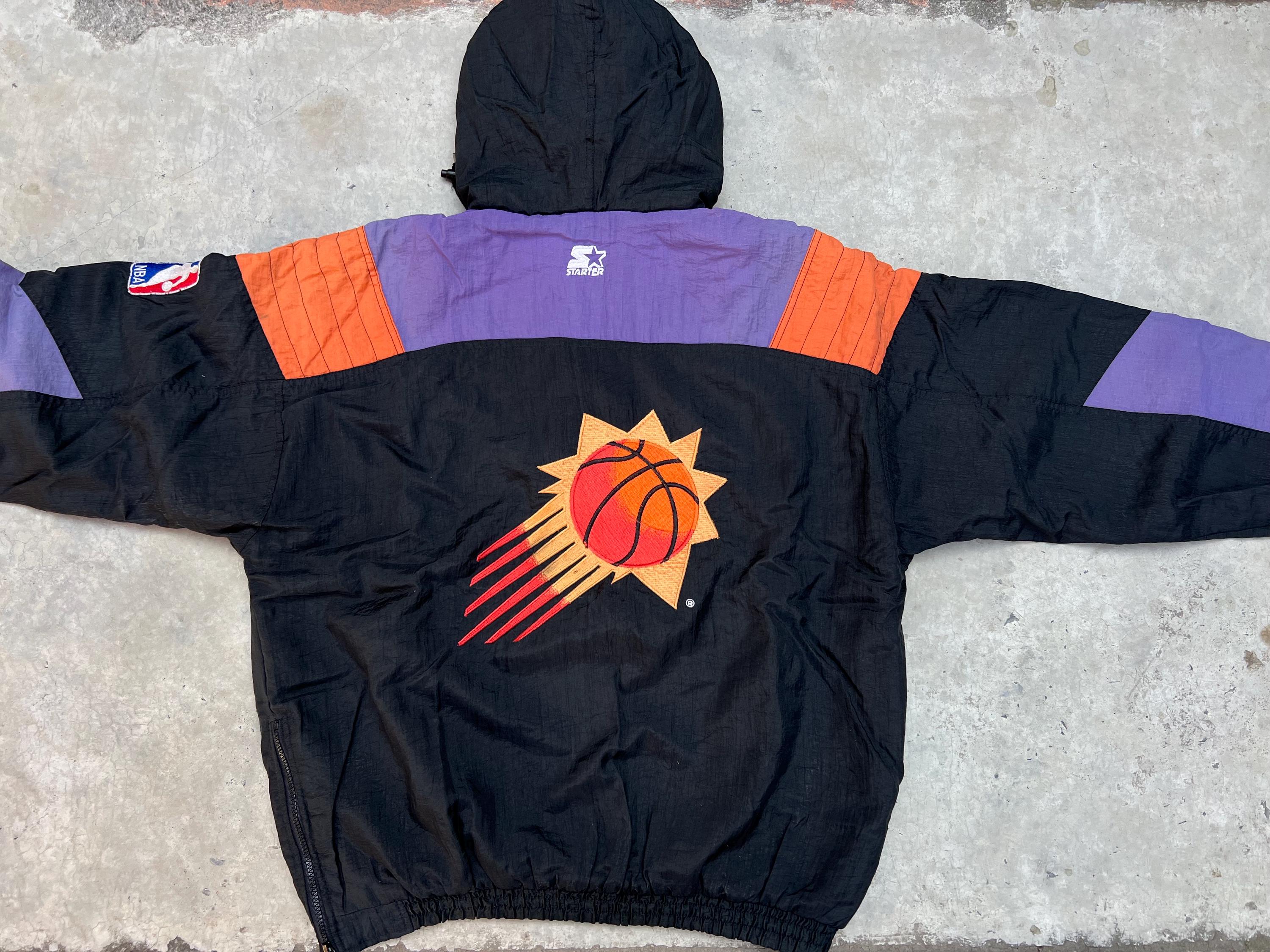 【90s】USA製NBA suns half zip sweat old Vintage Starter Phoenix Suns Pullover Half Zip Jacket 90s