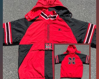 Vintage 90s Nebraska University Huskers Apex One Sharktooth Puffer