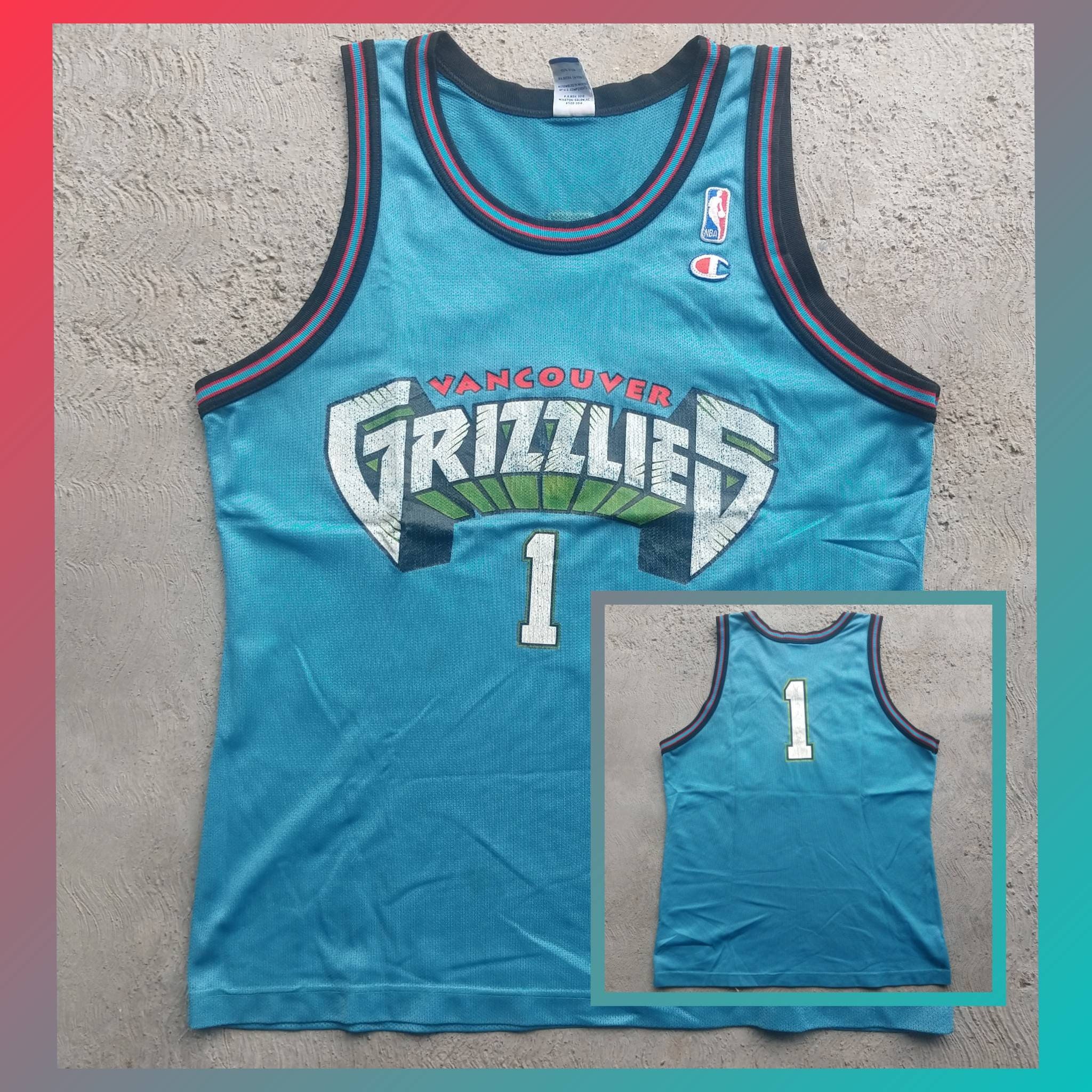 BRYANT REEVES VANCOUVER GRIZZLIES Champion Jersey White 44 Large