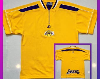 Vintage Starter Los Angeles Lakers Half-Zip Warm-Up Shirt