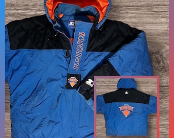 Vintage Starter New York Knicks Pullover Half-Zip Jacke, NBA 90er Jahre