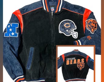 Vintage Chicago Bears Leather Varsity Jacket NFL 90s
