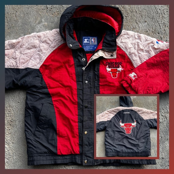 Vintage 90s Chicago Bulls Starter Puffer Jacket