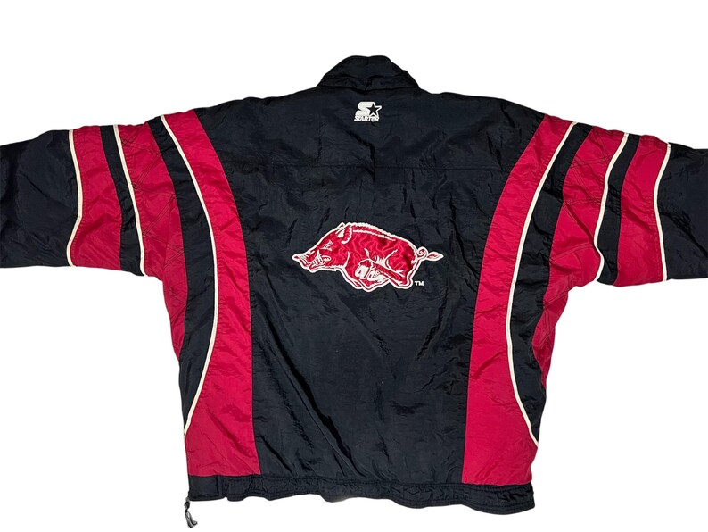 RARE Vintage Starter Arkansas Razorbacks Pullover Jacket NCAA 90s - Etsy