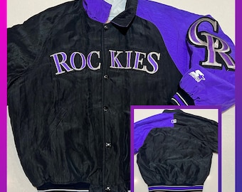 Colorado Rockies Vintage 90s Starter Satin Bomber Jacket - MLB