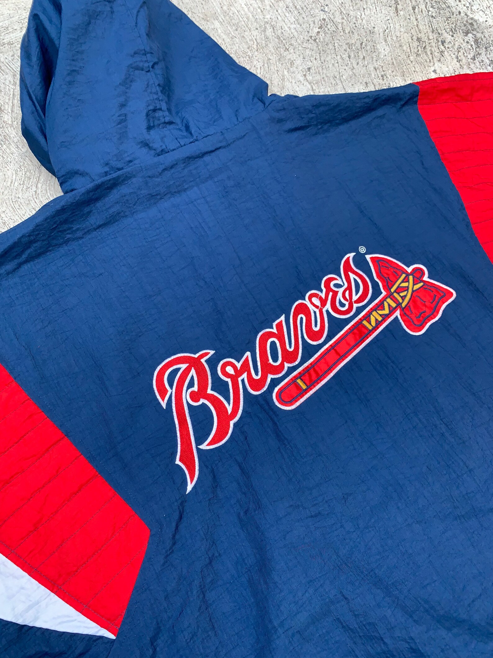 Vintage starter Atlanta Braves half zip pullover jacket MLB | Etsy