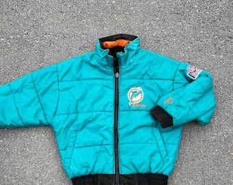 Vintage 90s Pro Player Miami Dolphins Reversible Jacket NFL - Etsy