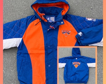 Vintage 90's New York Knicks Pro Player Leather Jacket Men's Vintage 90's New York Knicks Pro Player Leather Jacket Men's