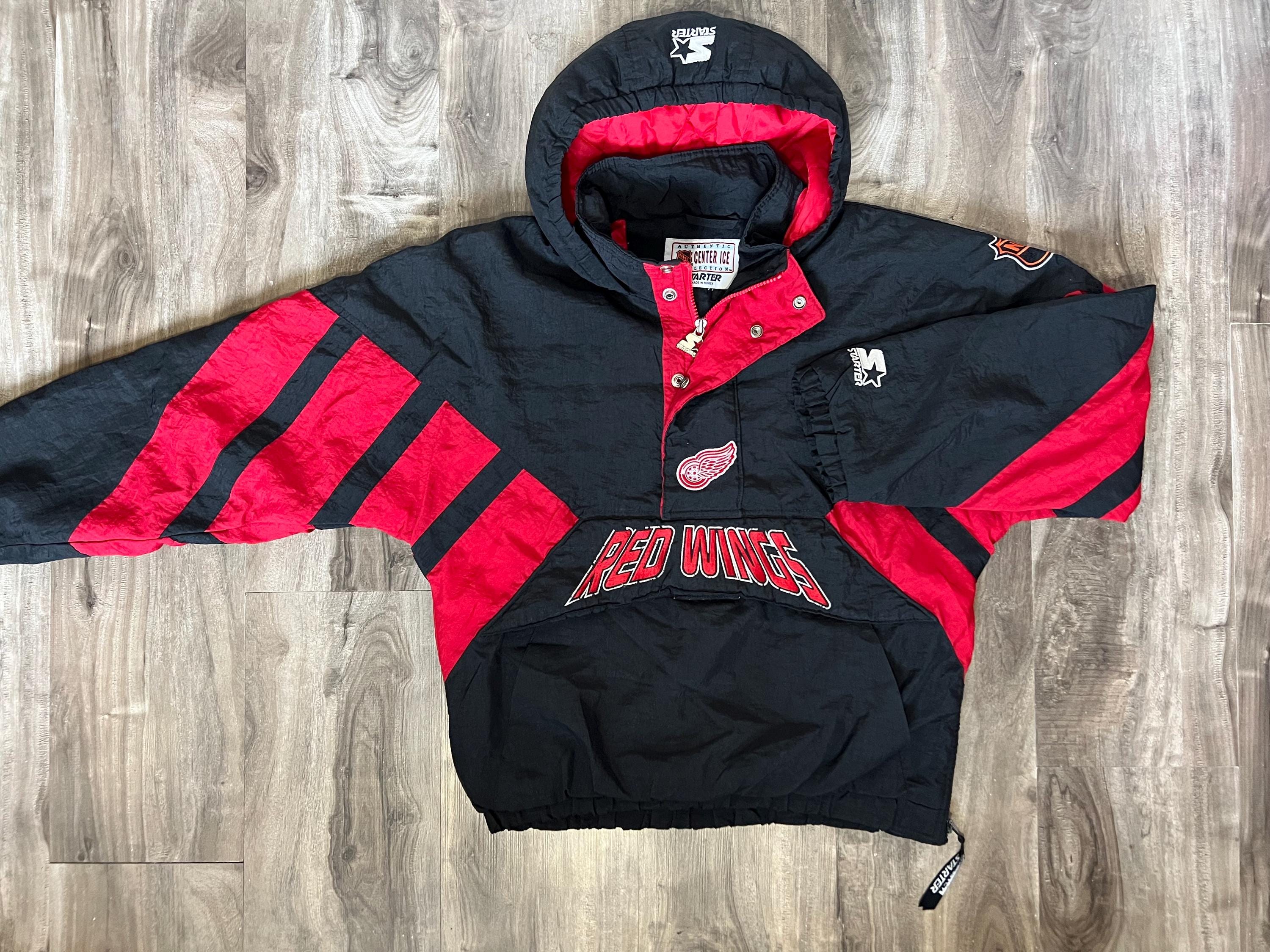 ウォームアップウェア 90s NHL RED WINGS nylon pullover jacket s-l400.jpg