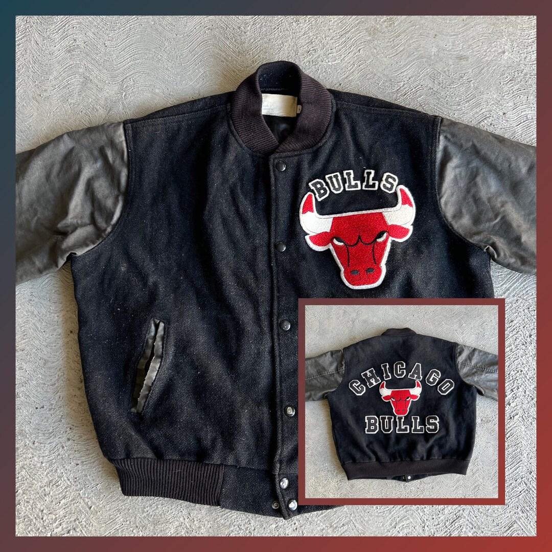 Chalk Line Vintage Chicago Bulls Bomber College Jacket Nba 90s Etsy
