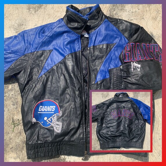 Vintage Leather Logo Athletic New York Giants Leather Jacket 90s