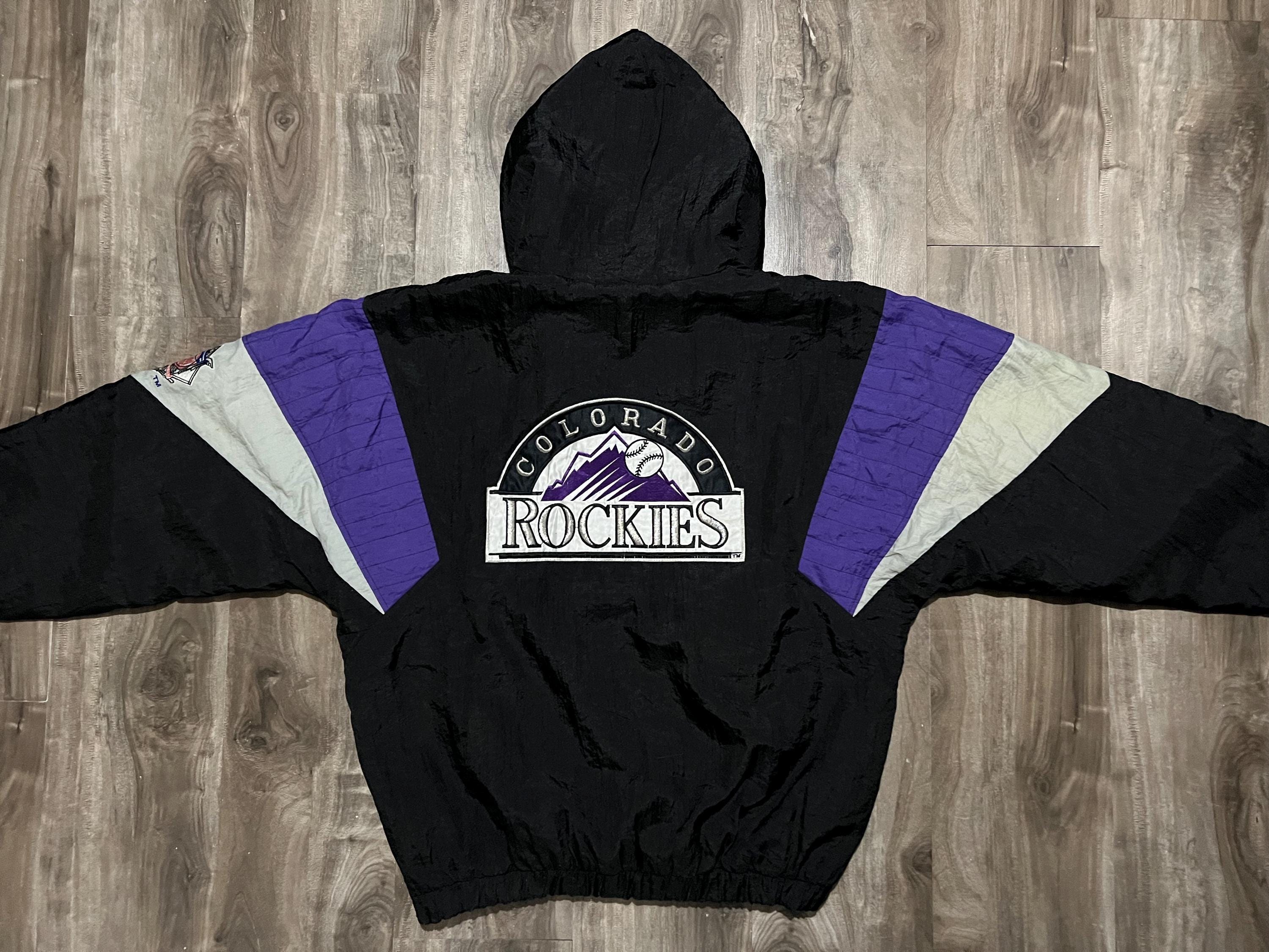 Vintage Starter Colorado Rockies Pullover Half Zip Jacket