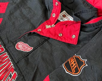 Vintage Starter Detroit Red Wings Half Zip Pullover Jacket