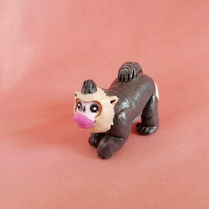 Asian monkey figurine for home decor, Langur monkey miniature weird gifts, Asian art lover gift for chinese decor, Yunnan monkey weird stuff