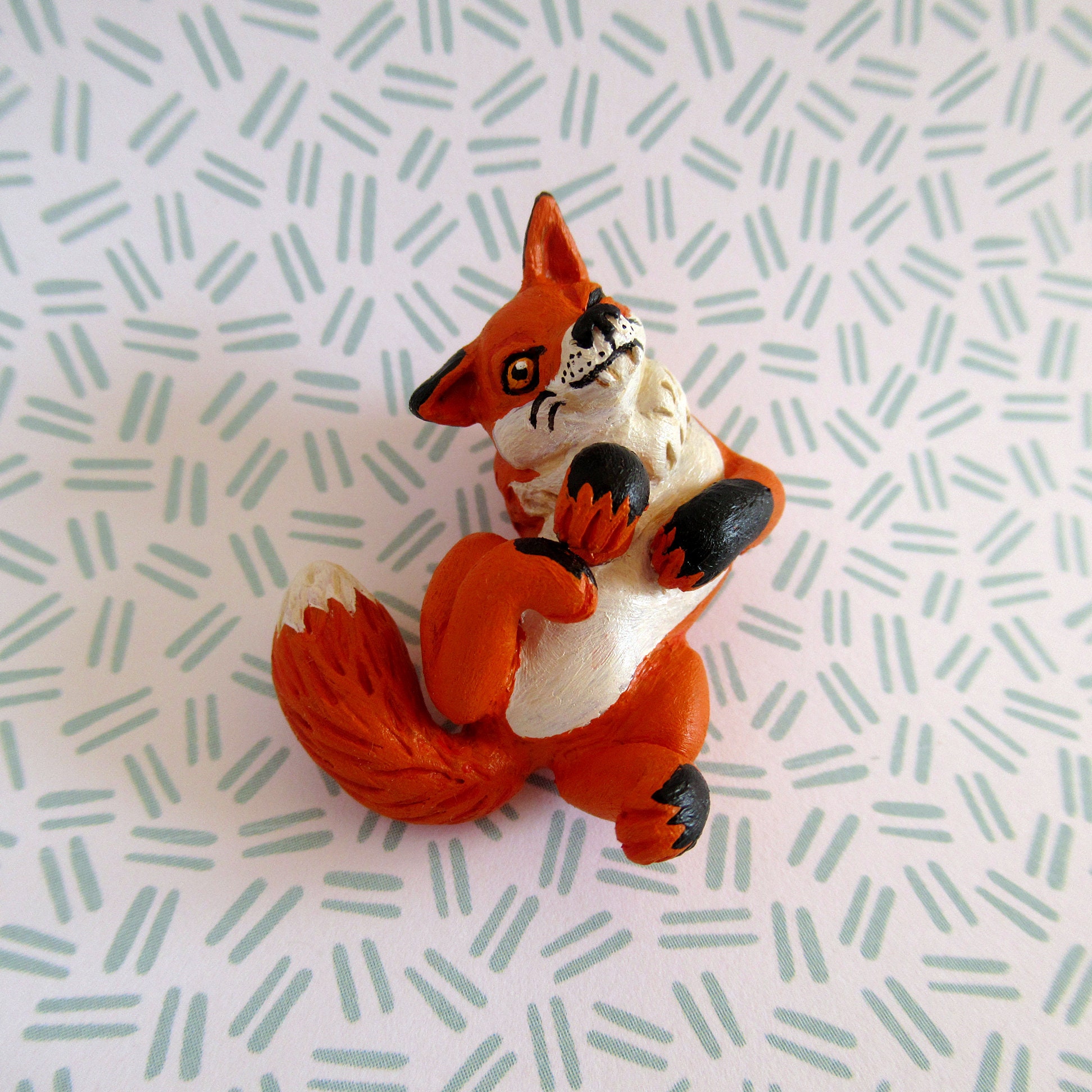 Red Fox woodland animal Figurine Wild Fox decor Figure | Etsy