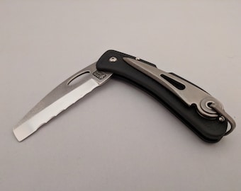 Handmade Cobalt Steel Pocket Boat Blade- 7" knife, fiberglass reinforced nylon handle, titanium marlinspike