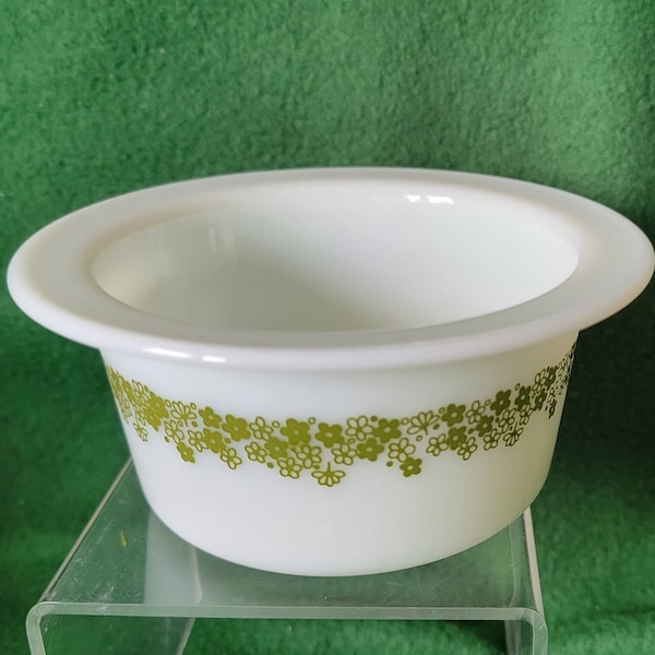 Vintage Corning Ware Pyrex Crazy Daisy Glass Butter Margarine Dish, MINT Condition