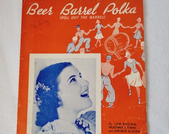 Vintage 1934 Sheet Music, Beer Barrel Polka, by Lew Brown