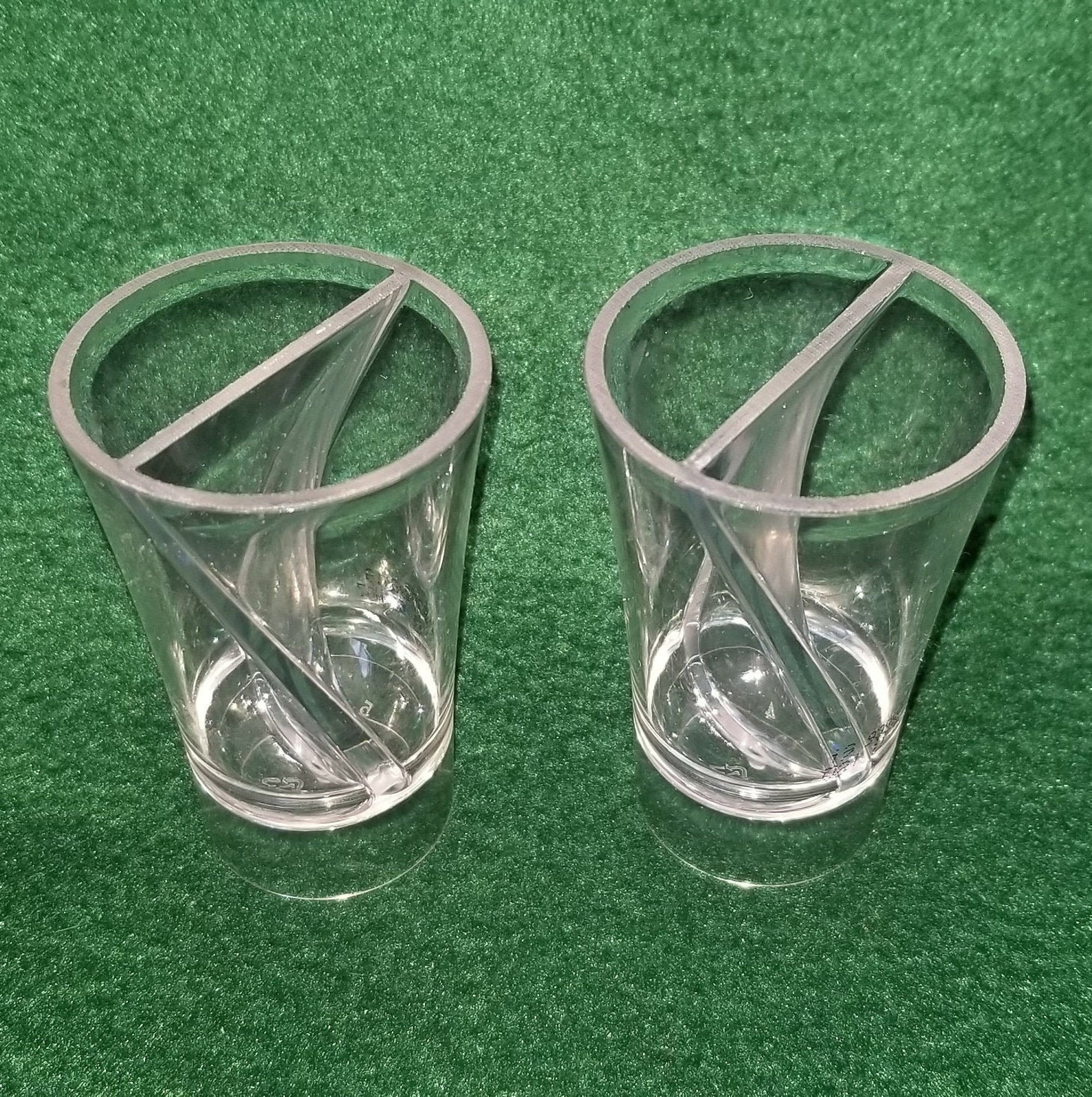 2 Twisted Acrylic Shot Glasses Heavy Unbreakable Acrylic Etsy